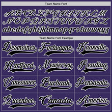 Load image into Gallery viewer, Custom Purple Black-White Hockey Jersey