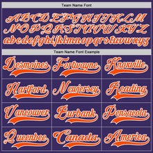 Load image into Gallery viewer, Custom Purple Orange-White Hockey Jersey