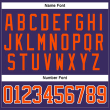 Load image into Gallery viewer, Custom Purple Orange-White Hockey Jersey