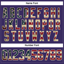 Load image into Gallery viewer, Custom Purple Vintage USA Flag Cream-Black Hockey Jersey