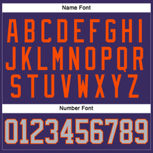 Load image into Gallery viewer, Custom Purple Gray-Orange Hockey Jersey