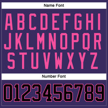 Load image into Gallery viewer, Custom Purple Black-Pink Hockey Jersey