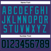 Load image into Gallery viewer, Custom Purple Black-Teal Hockey Jersey