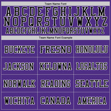 Load image into Gallery viewer, Custom Purple Black-White Mesh Authentic Football Jersey