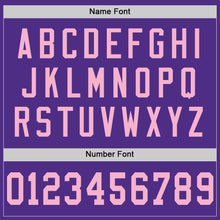 Load image into Gallery viewer, Custom Purple Light Pink Mesh Authentic Football Jersey