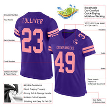 Load image into Gallery viewer, Custom Purple Medium Pink Mesh Authentic Football Jersey