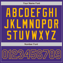 Load image into Gallery viewer, Custom Purple Gold Authentic Baseball Jersey