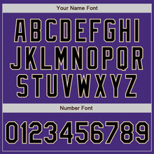 Load image into Gallery viewer, Custom Purple Black-City Cream Authentic Baseball Jersey