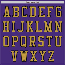 Load image into Gallery viewer, Custom Purple Black-Old Gold Authentic Baseball Jersey