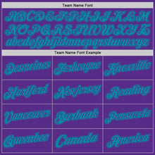Load image into Gallery viewer, Custom Purple Teal Authentic Throwback Basketball Jersey