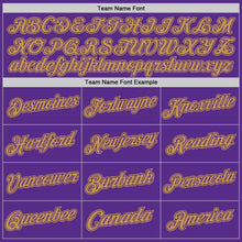 Load image into Gallery viewer, Custom Purple Old Gold Authentic Throwback Basketball Jersey