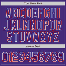 Load image into Gallery viewer, Custom Purple White-Red Authentic Baseball Jersey