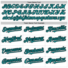 Load image into Gallery viewer, Custom White Teal-Black Authentic Raglan Sleeves Baseball Jersey
