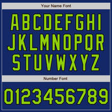 Load image into Gallery viewer, Custom Royal Neon Green-Black Authentic Raglan Sleeves Baseball Jersey