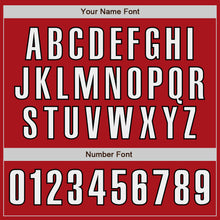 Load image into Gallery viewer, Custom Red White-Black Authentic Baseball Jersey