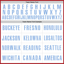 Load image into Gallery viewer, Custom Red White-Light Blue Authentic Baseball Jersey