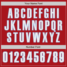 Load image into Gallery viewer, Custom Red White-Light Blue Authentic Baseball Jersey