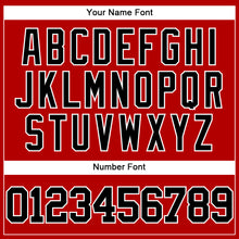 Load image into Gallery viewer, Custom Red Black-White Mesh Authentic Throwback Baseball Jersey