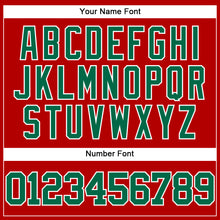 Load image into Gallery viewer, Custom Red Kelly Green-White Mesh Authentic Throwback Baseball Jersey