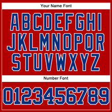 Load image into Gallery viewer, Custom Red Royal-White Mesh Authentic Throwback Baseball Jersey