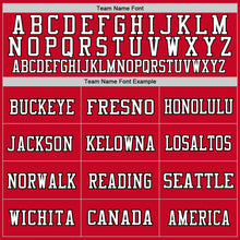 Load image into Gallery viewer, Custom Red White-Black Mesh Authentic Throwback Football Jersey
