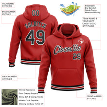 Load image into Gallery viewer, Custom Stitched Red Black-White Sports Pullover Sweatshirt Hoodie