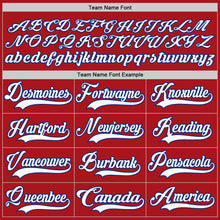 Load image into Gallery viewer, Custom Red White-Royal Hockey Lace Neck Jersey