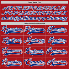 Load image into Gallery viewer, Custom Red Royal-White Hockey Lace Neck Jersey