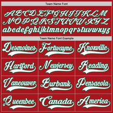 Load image into Gallery viewer, Custom Red White-Kelly Green Hockey Lace Neck Jersey