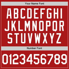 Load image into Gallery viewer, Custom Red White Authentic Throwback Baseball Jersey