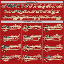Load image into Gallery viewer, Custom Red Vintage USA Flag-Cream Authentic Throwback Baseball Jersey