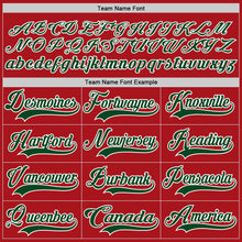 Load image into Gallery viewer, Custom Red Green-White Hockey Jersey