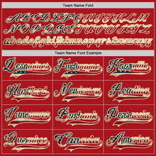 Load image into Gallery viewer, Custom Red Vintage USA Flag-Cream Hockey Jersey