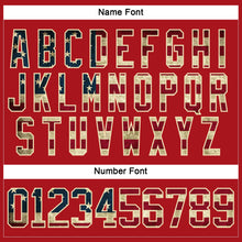 Load image into Gallery viewer, Custom Red Vintage USA Flag-Cream Hockey Jersey