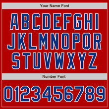 Load image into Gallery viewer, Custom Red Royal-White Authentic Baseball Jersey