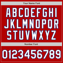 Load image into Gallery viewer, Custom Red White-Royal Authentic Baseball Jersey