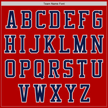 Load image into Gallery viewer, Custom Red Navy-White Authentic Baseball Jersey