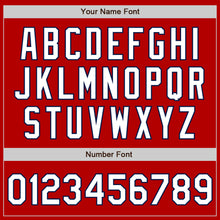 Load image into Gallery viewer, Custom Red White-Navy Authentic Baseball Jersey