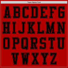 Load image into Gallery viewer, Custom Red Black Authentic Baseball Jersey