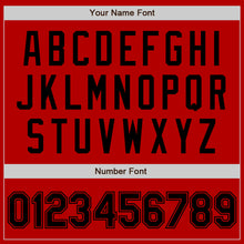 Load image into Gallery viewer, Custom Red Black Authentic Baseball Jersey