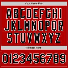 Load image into Gallery viewer, Custom Red Black-White Authentic Baseball Jersey