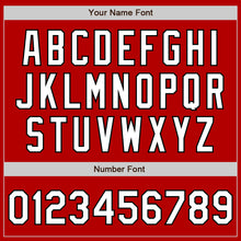 Load image into Gallery viewer, Custom Red White-Black Authentic Baseball Jersey