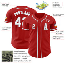 Load image into Gallery viewer, Custom Red White-Gray Authentic Baseball Jersey
