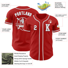 Load image into Gallery viewer, Custom Red White-Gray Authentic Baseball Jersey