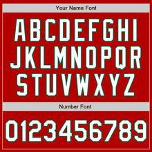 Load image into Gallery viewer, Custom Red White-Kelly Green Authentic Baseball Jersey