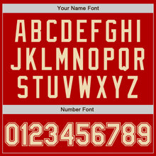 Load image into Gallery viewer, Custom Red Cream Authentic Baseball Jersey