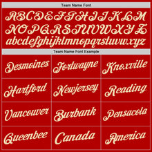 Load image into Gallery viewer, Custom Red Cream Authentic Throwback Basketball Jersey