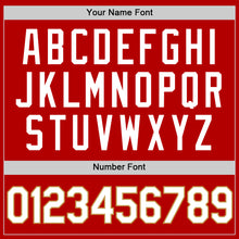 Load image into Gallery viewer, Custom Red White-Old Gold Authentic Throwback Basketball Jersey