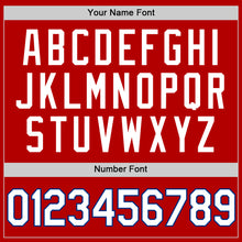 Load image into Gallery viewer, Custom Red White-Royal Authentic Throwback Basketball Jersey