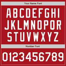 Load image into Gallery viewer, Custom Red White Pinstripe White Authentic Baseball Jersey